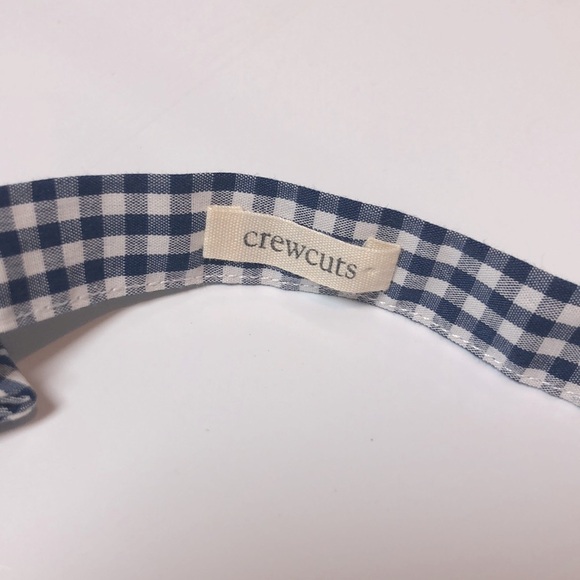 Crewcuts Boys' Patterned Bow Tie NWOT Blue and White Gingham Adjustable Bow Tie - Picture 4 of 7